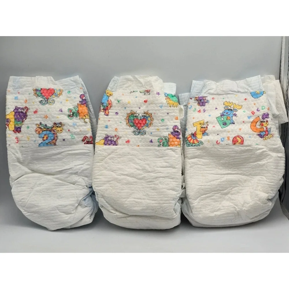 Vintage‎ 1997/1998 Huggies Diapers 3 Pack Dragons Animals ABCs Prop Collectible